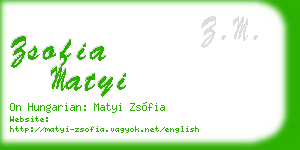 zsofia matyi business card